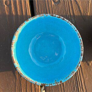 Williams Sonoma Blue Ceramic Bowls Set Of 2 Rustic Glazed Stoneware Soup Or Cere